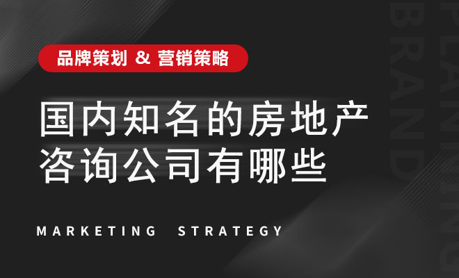 國內知名的房地產咨詢公司有哪些