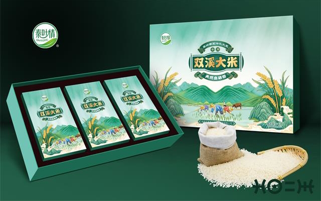 秦葉情雙溪大米包裝設計