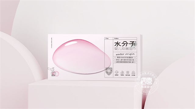 水分子濕巾護膚品包裝設計案例