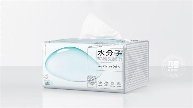 水分子濕巾護膚品包裝設計案例