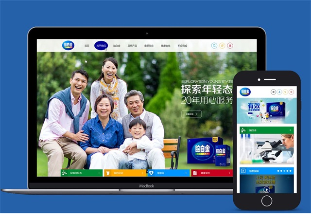 腦白金保健品網站建設案例