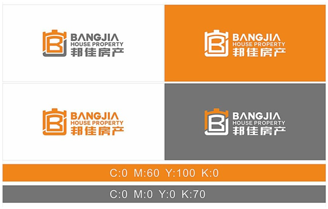 邦佳房產公司品牌LOGO設計案例